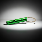 “High-pitch aluminium whistle for outdoor signalling and emergencies