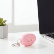 pink alarm back with pull pin activation and LED flash light