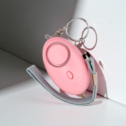 Pink alarm with pull pin activation and LED flash light