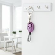 Purple alarm with pull pin activation and LED flash light