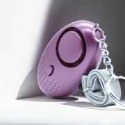 Purple alarm with pull pin activation and LED flash light