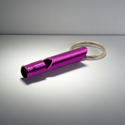 Lightweight metal safety whistle for outdoor and emergency use
