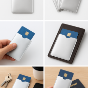 Anti-scan RFID card protectors in metallic silver