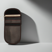 • “PU RFID key wallet with keyring for added security”