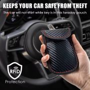 RFID-blocking key case made from PU leather