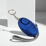 blue bling alarm with pull pin activation and LED falshlight