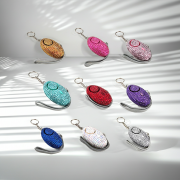 Bling alarms with pull pin activation and LED flash light