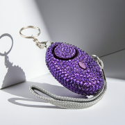Purple bling alarm with pull pin activation and LED flash light