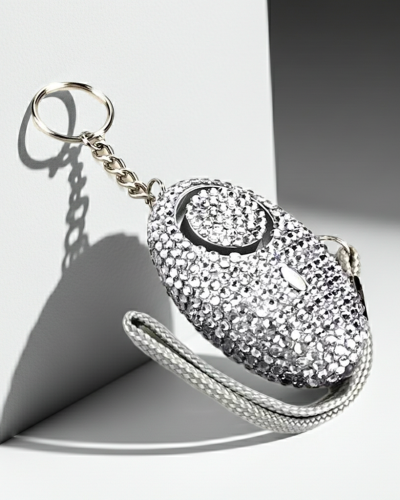 Bling Lady Bug Keychain Alarm