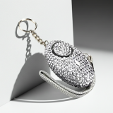 Silver bling alarm with pull pin activation and LED flash light