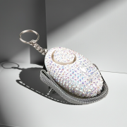 White bling alarm with pull pin activation and LED flash light