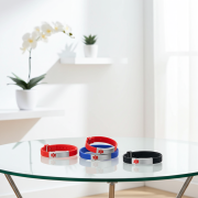 Colourful kids ID wristband for travel and school outings