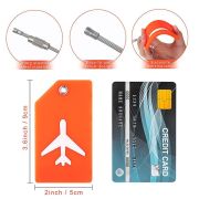 Travel bag ID tag with hidden information window