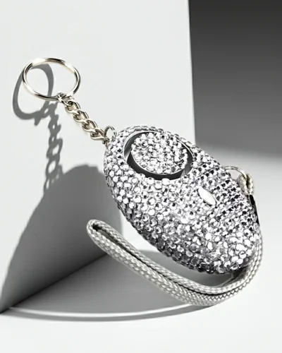 Bling Lady Bug Keychain Alarm